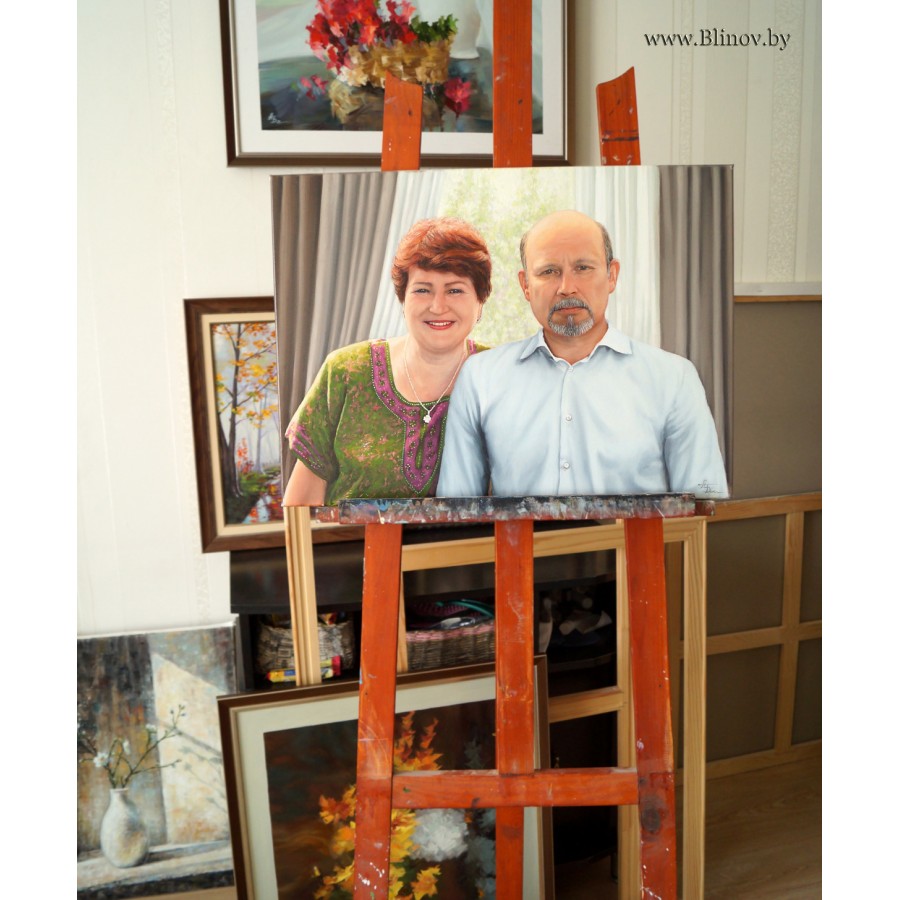 Семейный портрет маслом на заказ